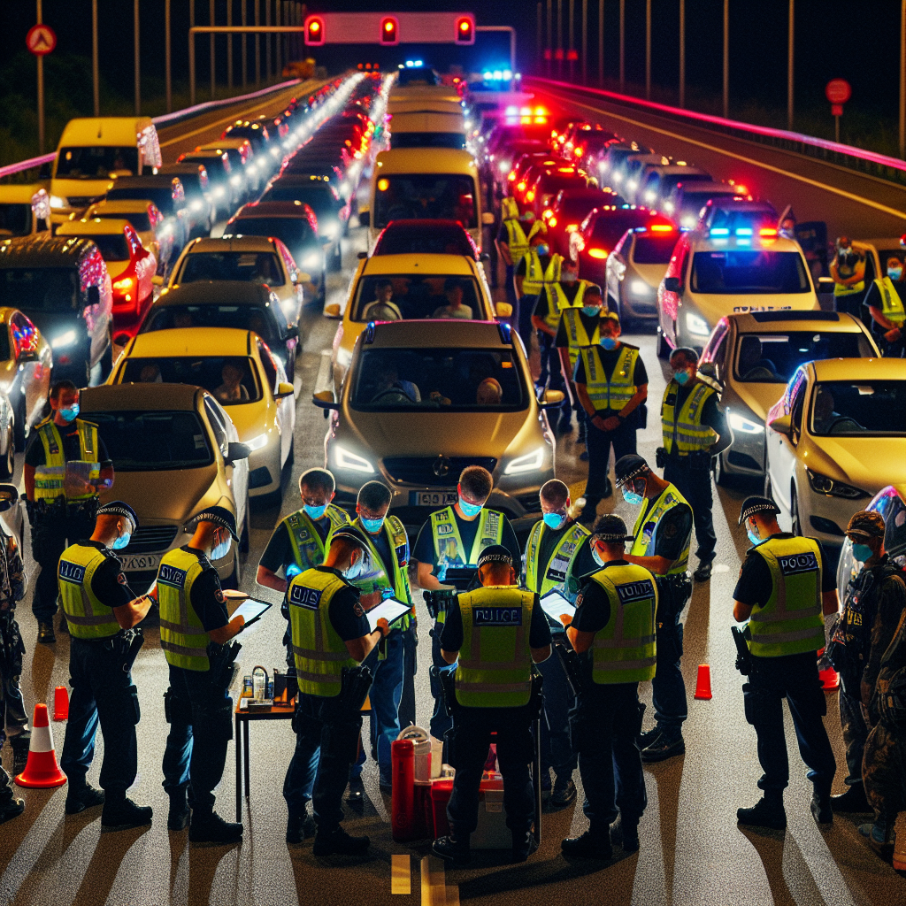 police stop traffic on highway