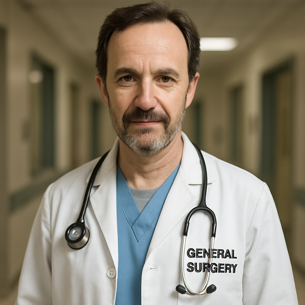 Genel cerrahi uzmanı bir doktor