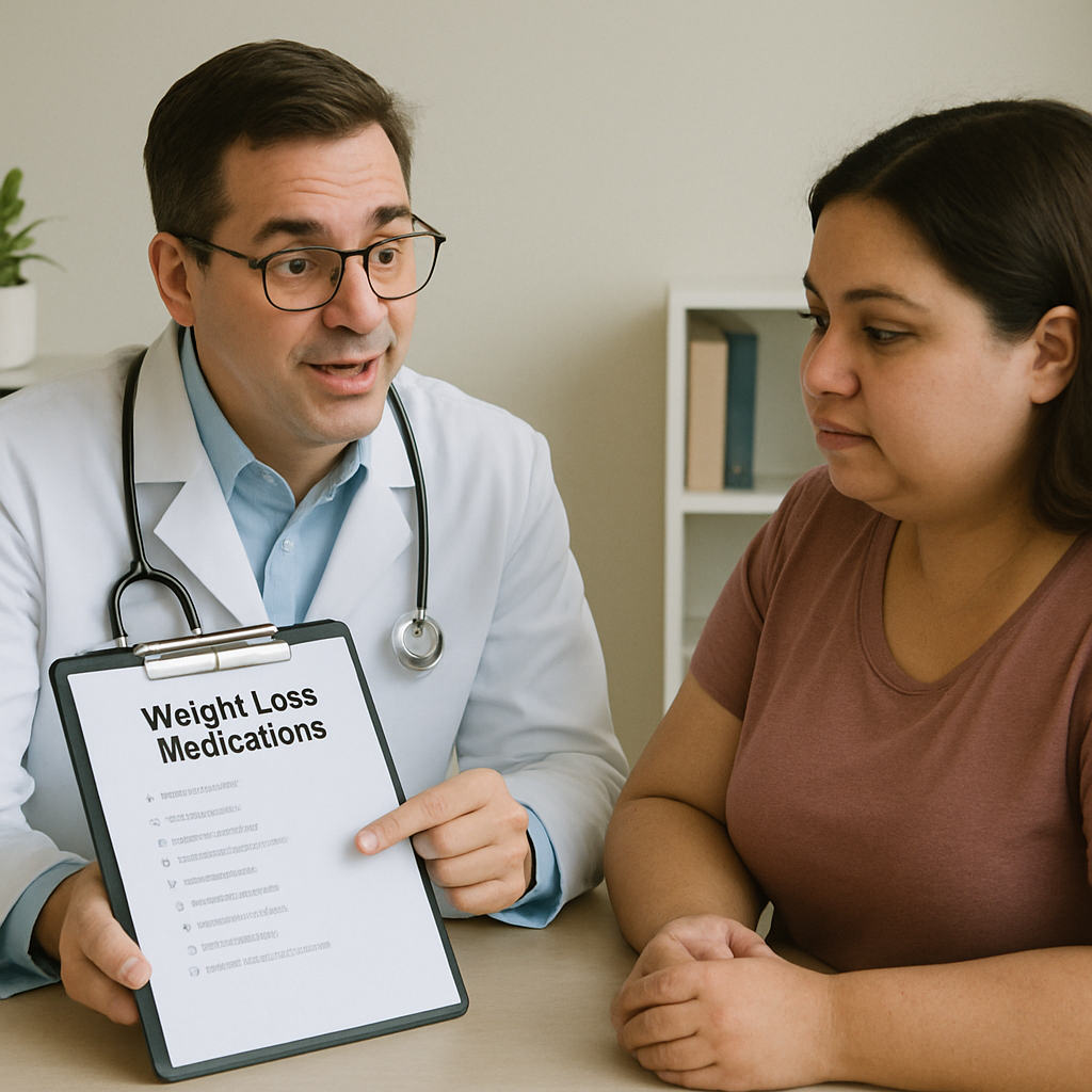 Doctor discussing weight loss medications with a patient