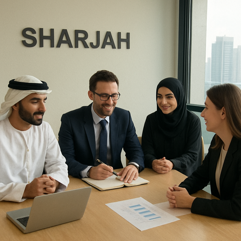 Business meeting in Sharjah