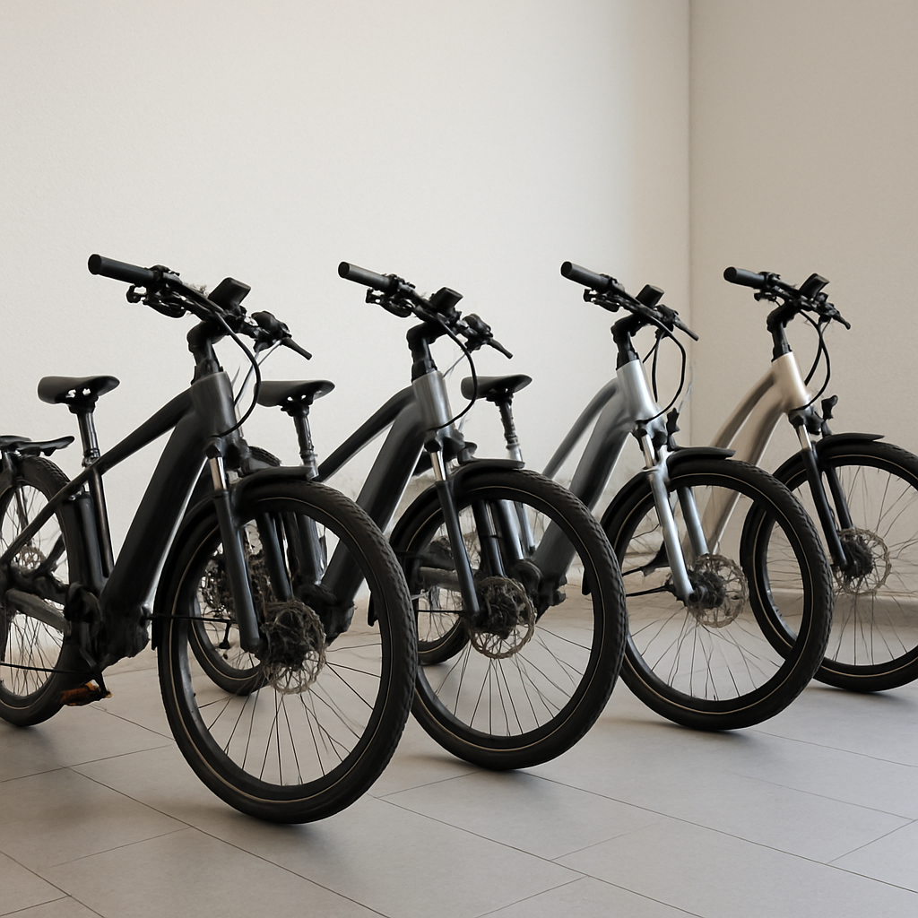 Vélos électriques en exposition