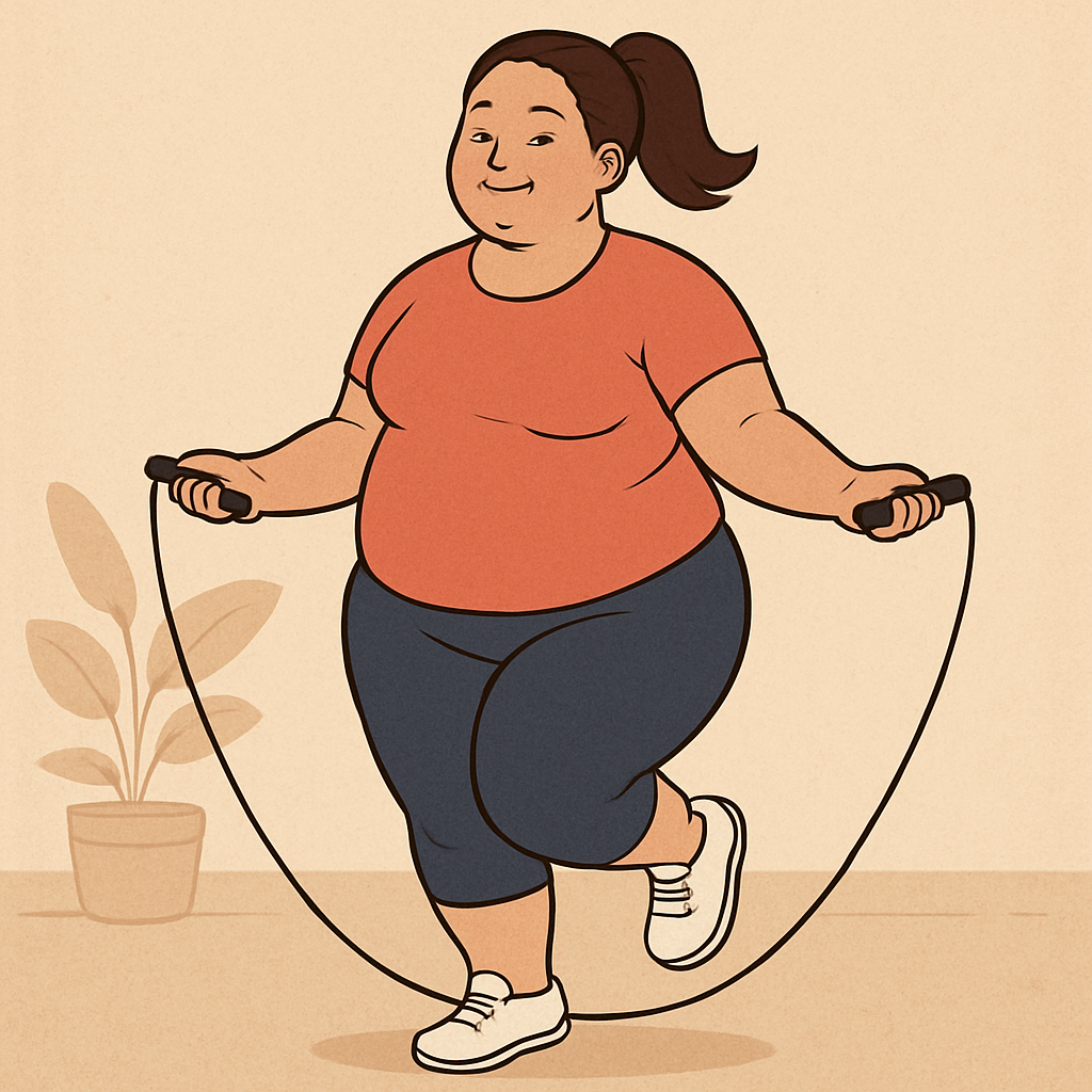 Woman exercising for weight management