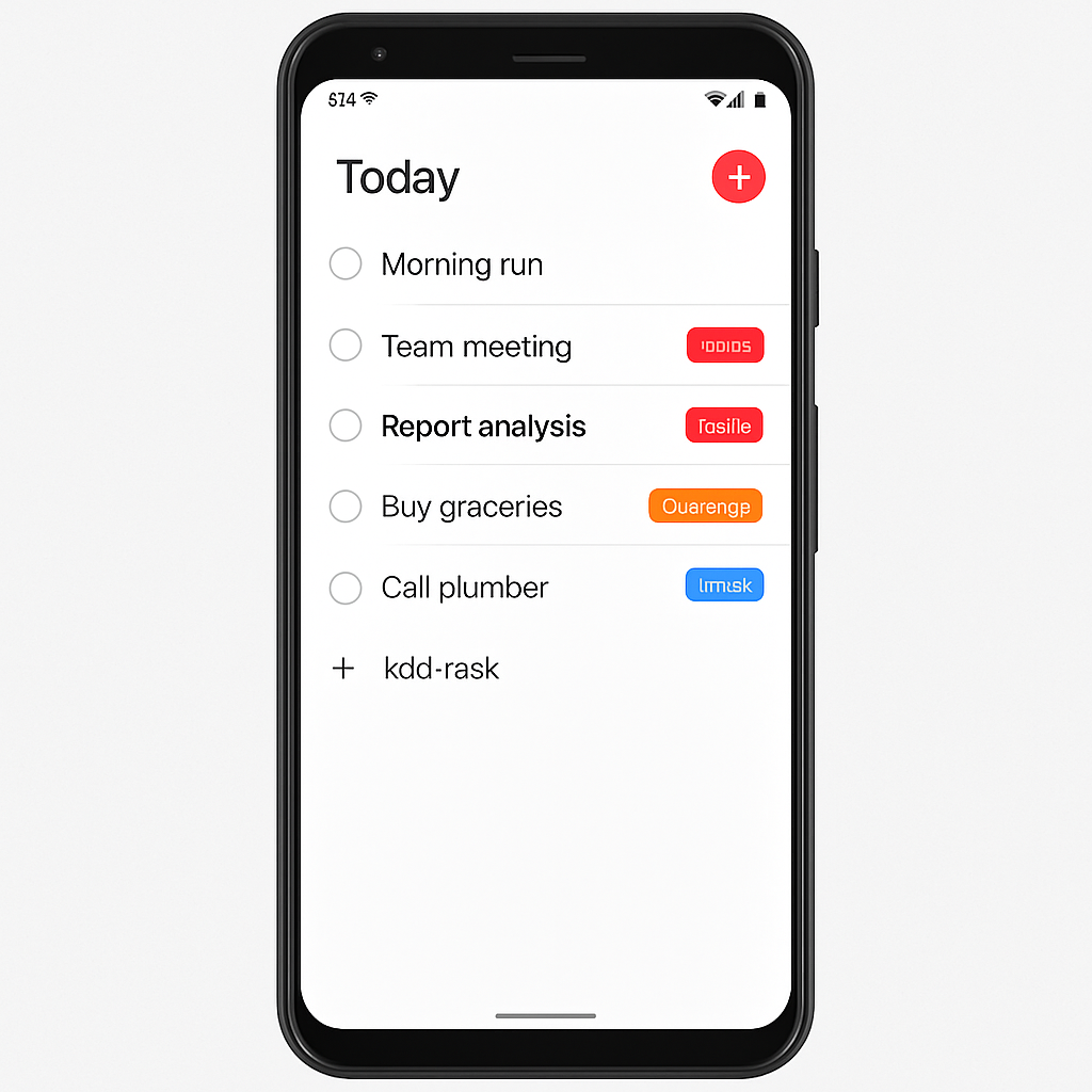 Uso de Todoist en un dispositivo móvil