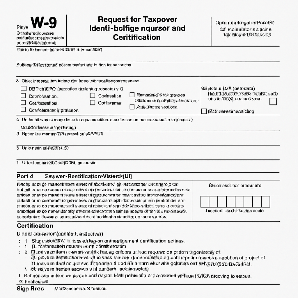 Example of a fillable W9 form