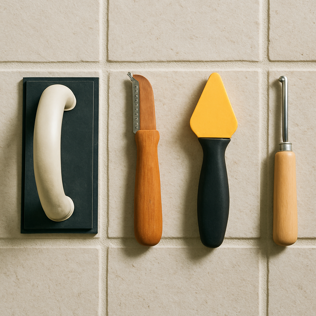 Tile grout application tools