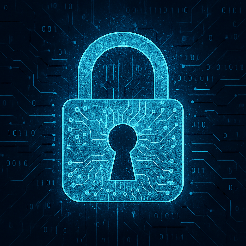 A digital lock symbolizing cybersecurity