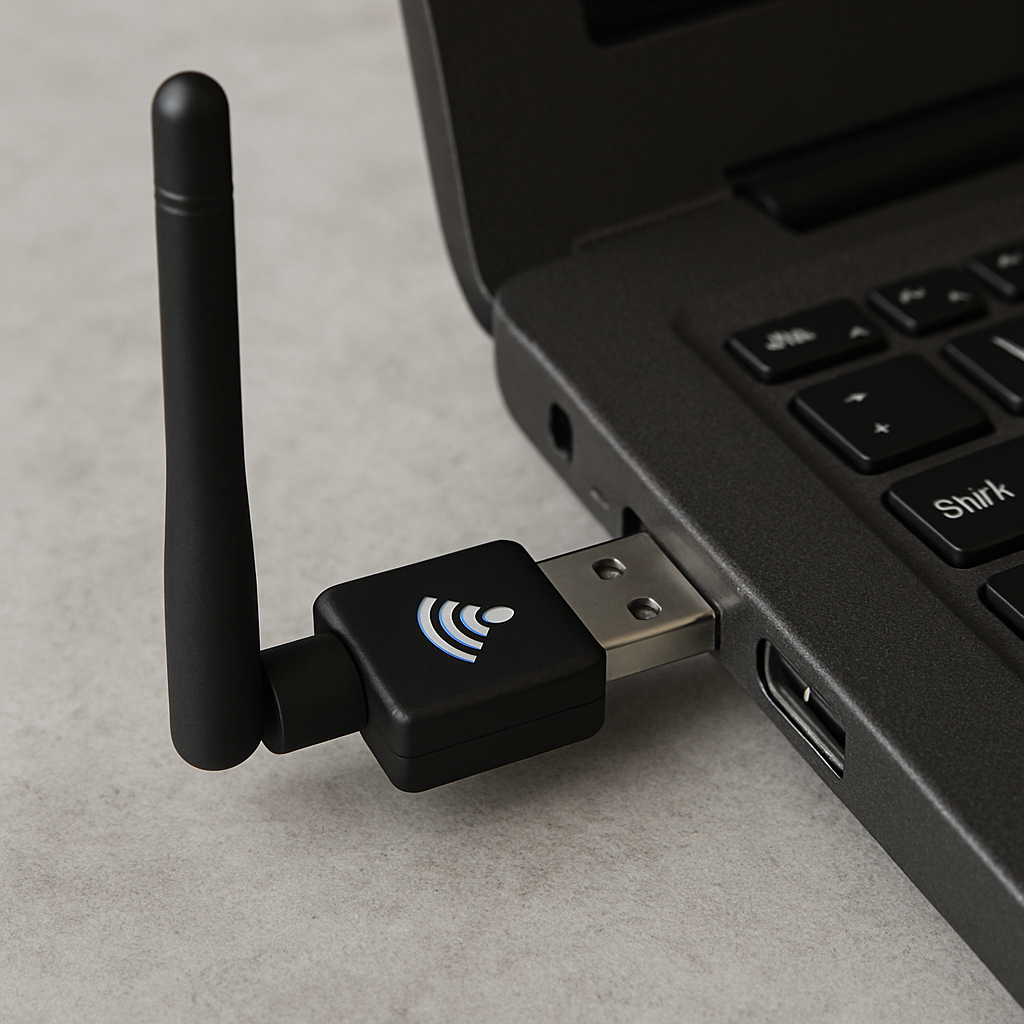 WiFi dongle connecting to a laptop