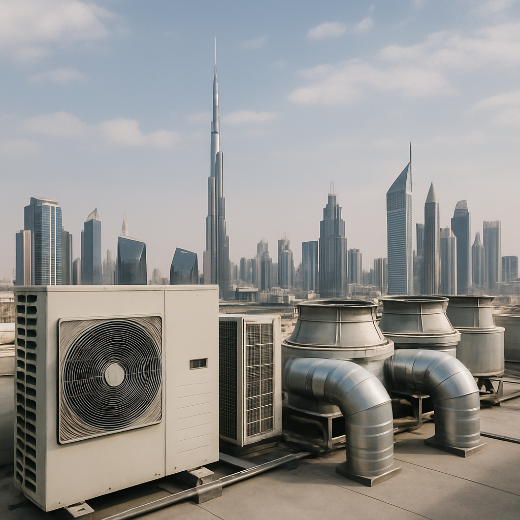 Dubai Skyline with HVAC Systems