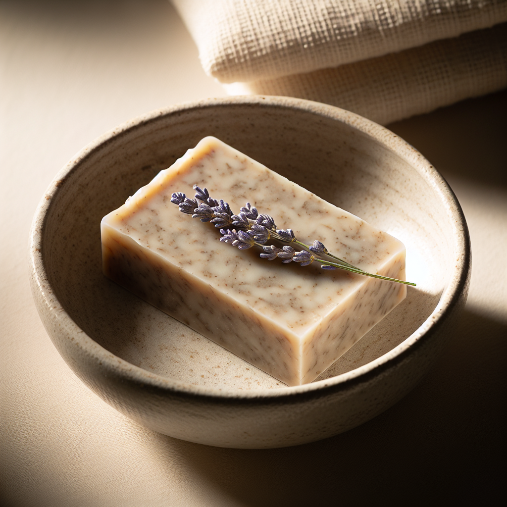 Soap dish with organic soap