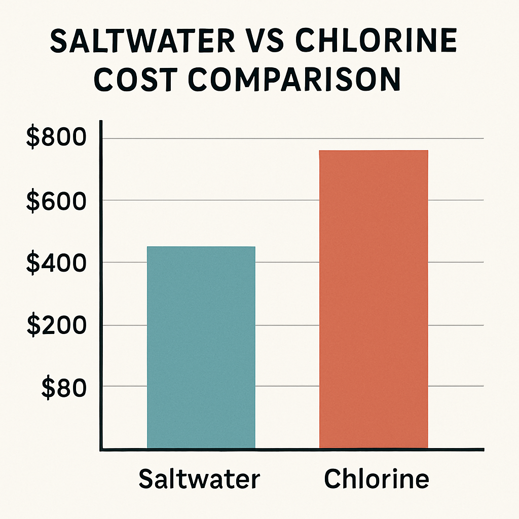 Saltwater vs chlorine cost comparison chart