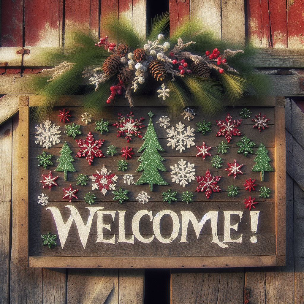 Festive Holiday Sign