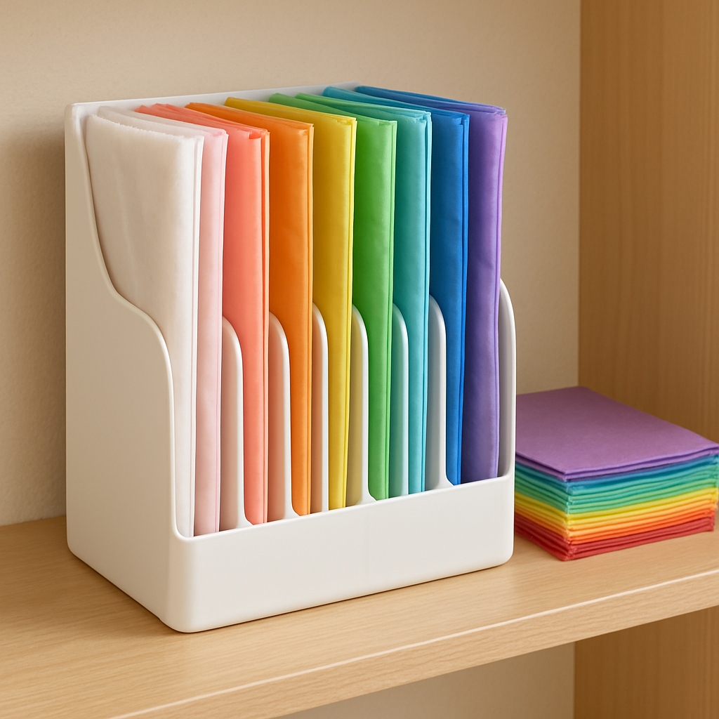 Organized tissue paper storage