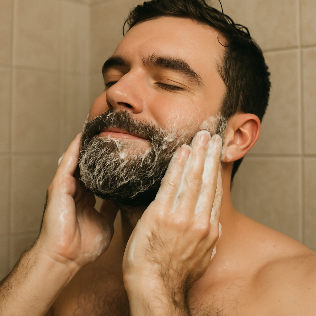 Beard oil application