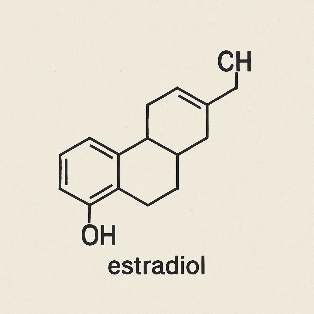 Chemical structure of estradiol