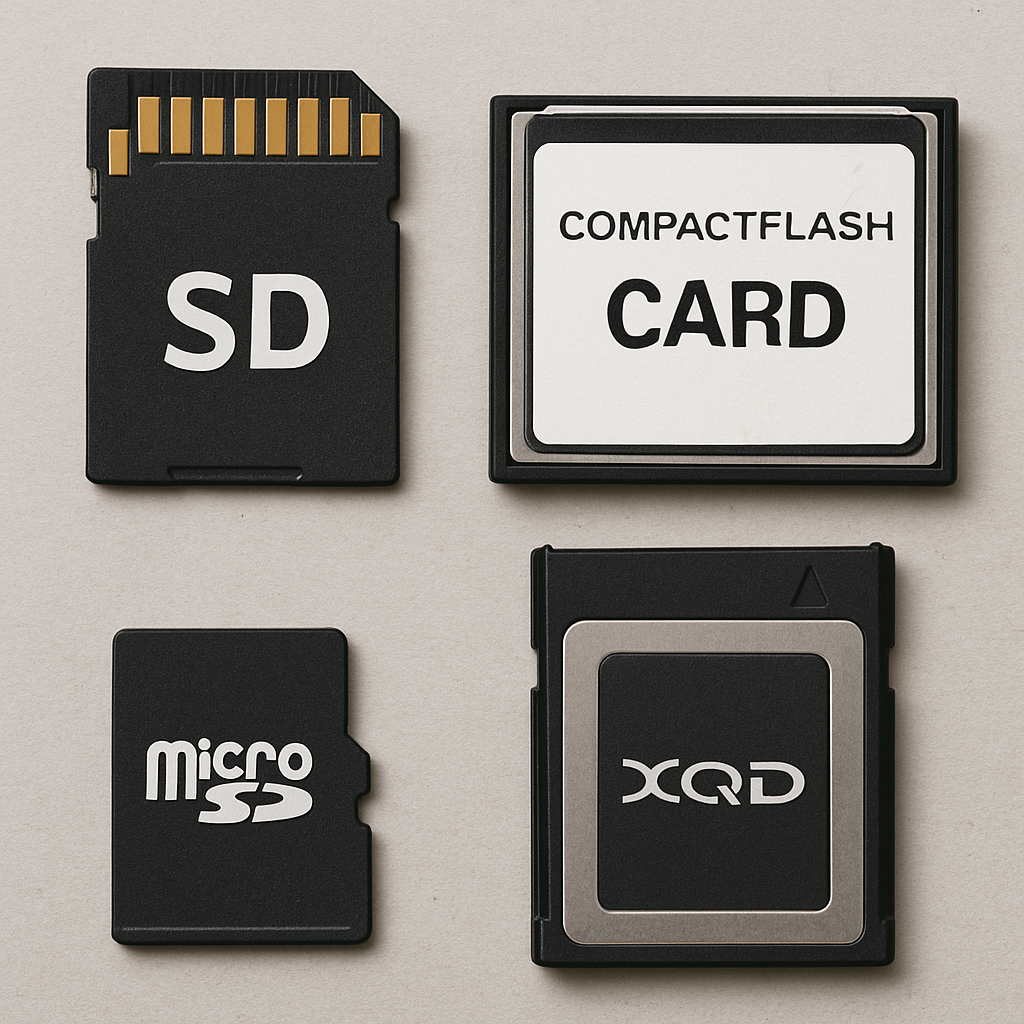 Different types of memory cards