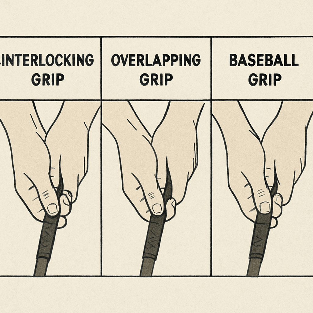 Different types of golf grips
