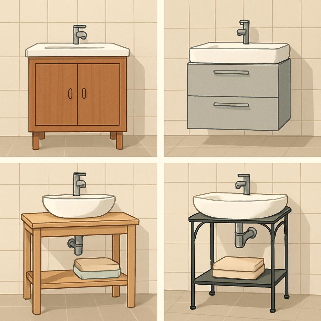Différents types de meubles vasques pour salle de bain