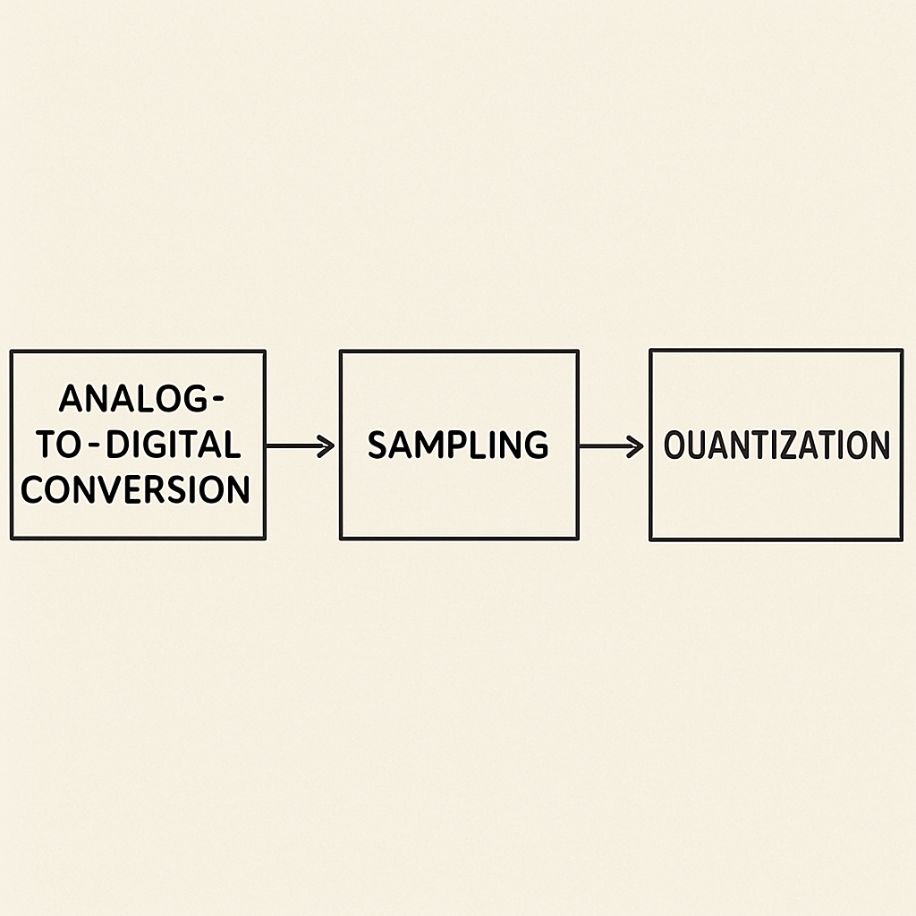 Diagram of analog-to-digital conversion process