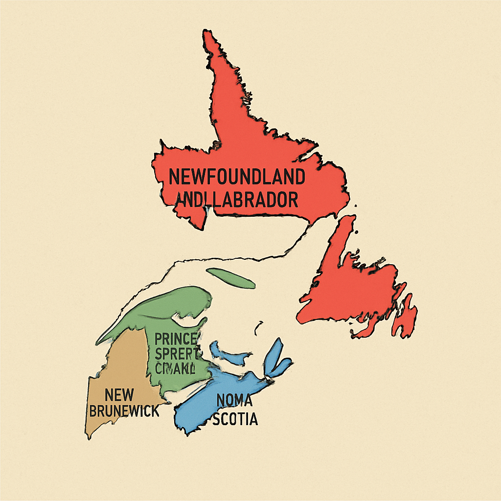 Atlantic provinces map