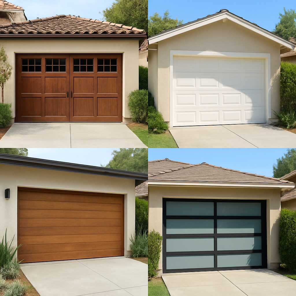 Variety of garage doors suitable for Los Angeles homes