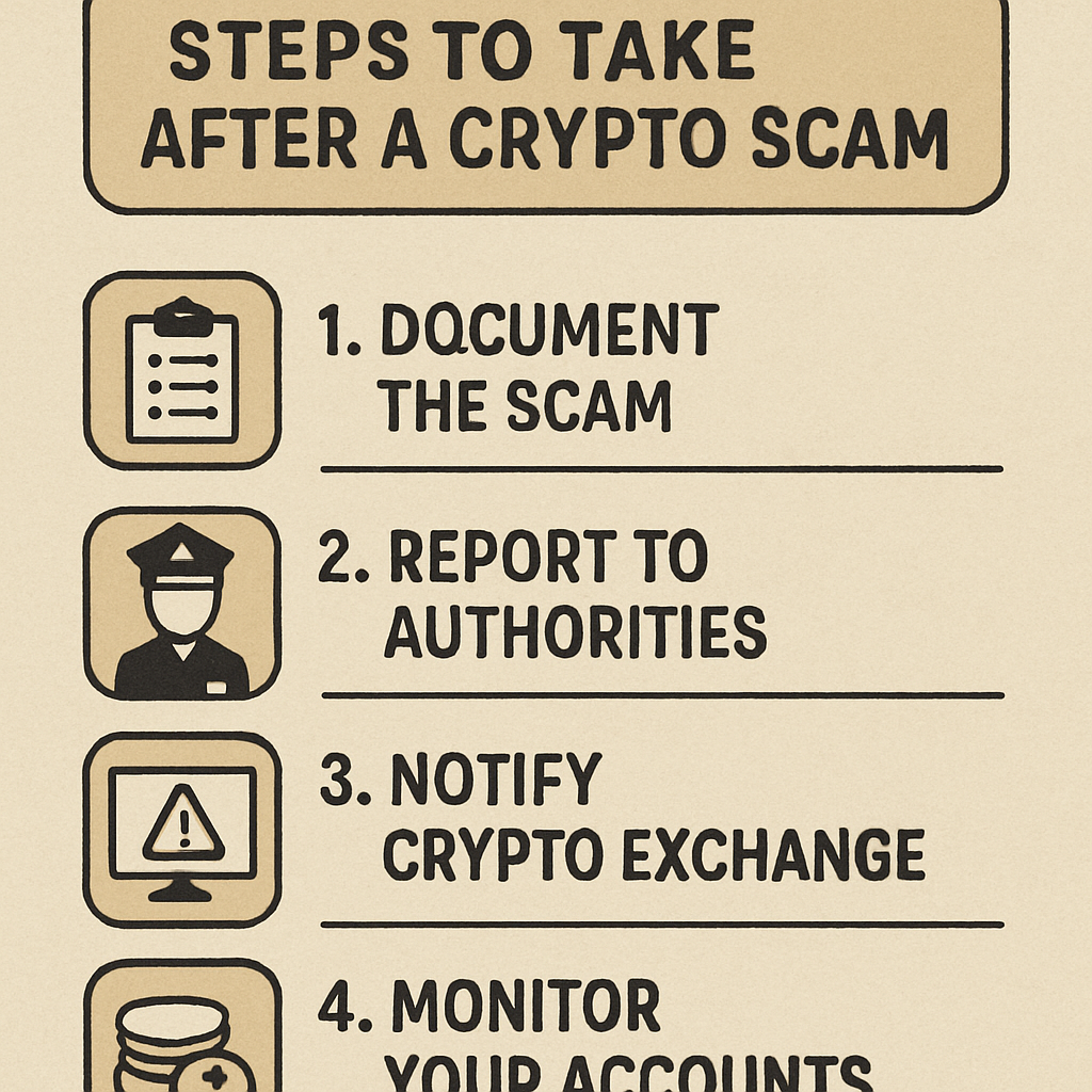 Steps to take after a crypto scam