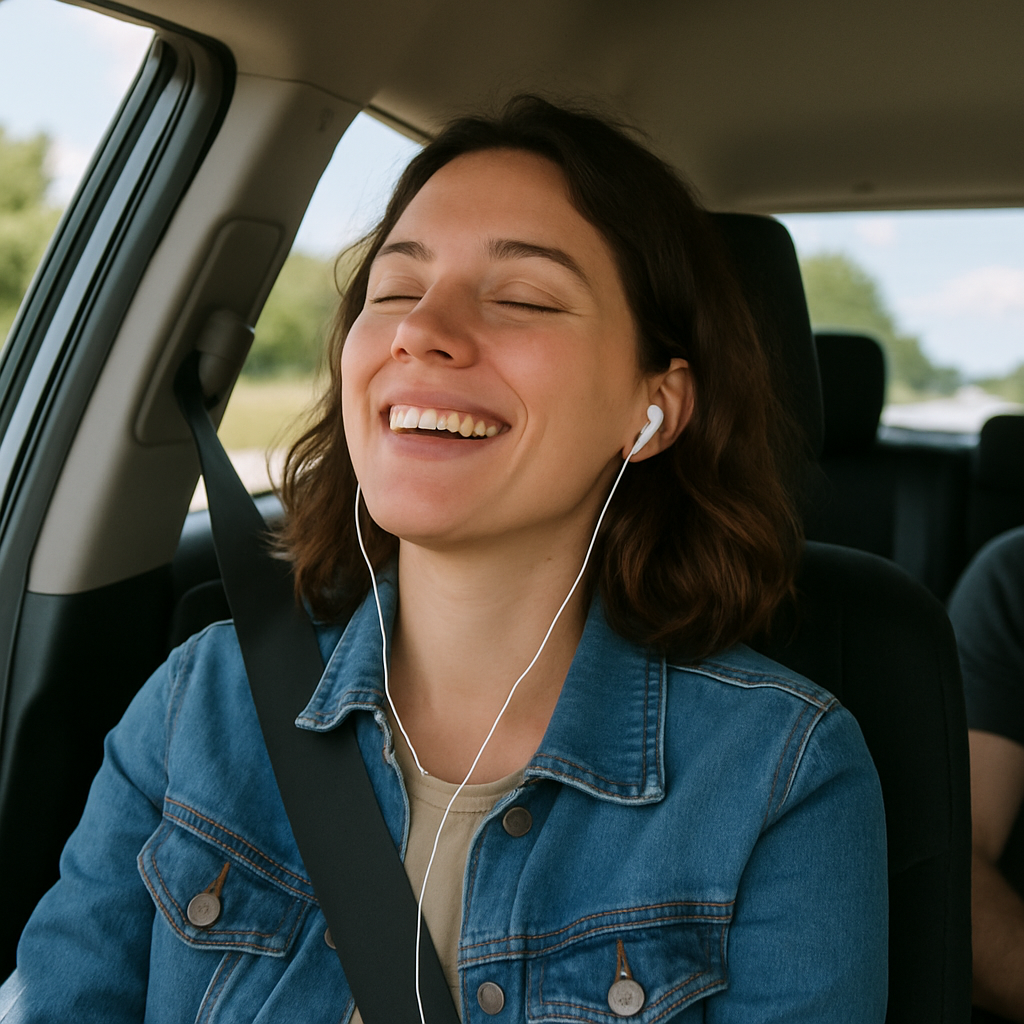 passenger enjoying ride