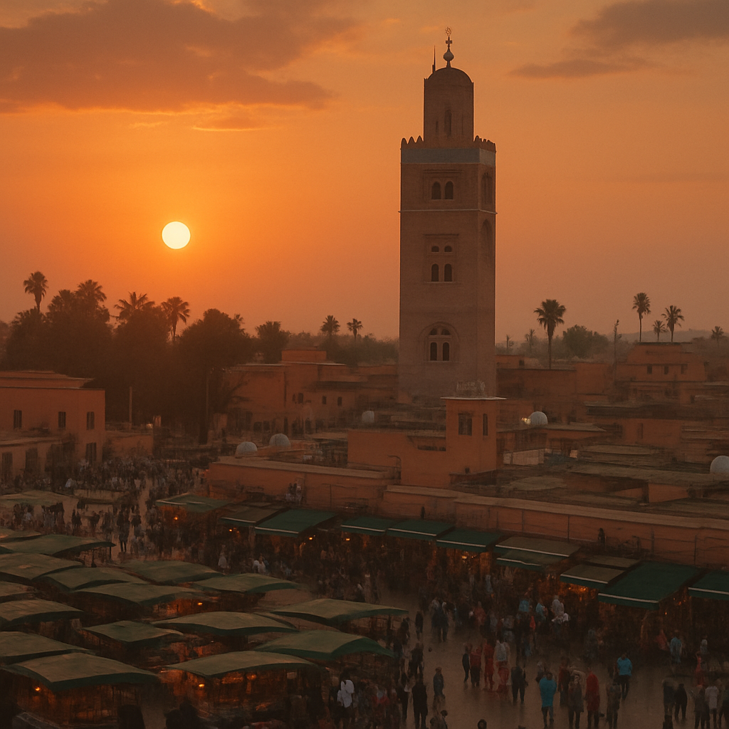 Medina de Marrakech al atardecer