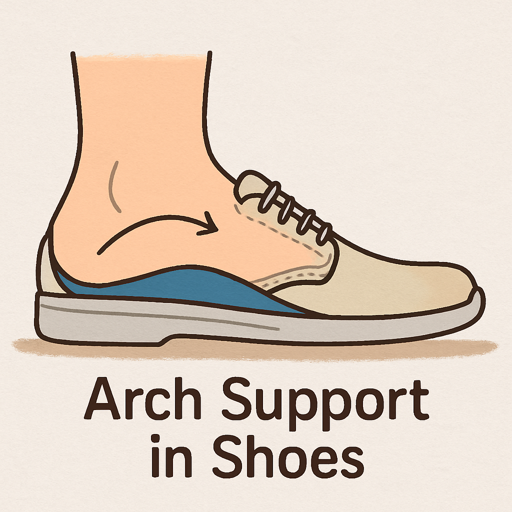 Arch support in shoes