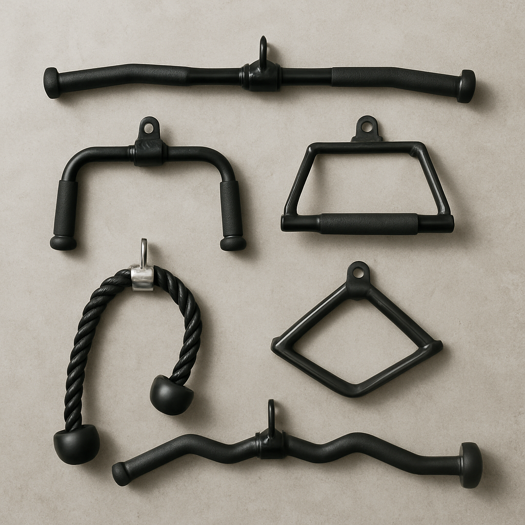 Various cable machine attachments