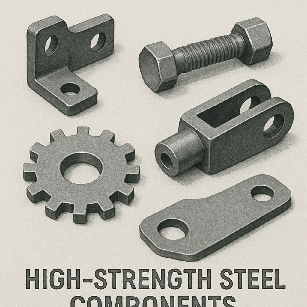 High-strength steel components