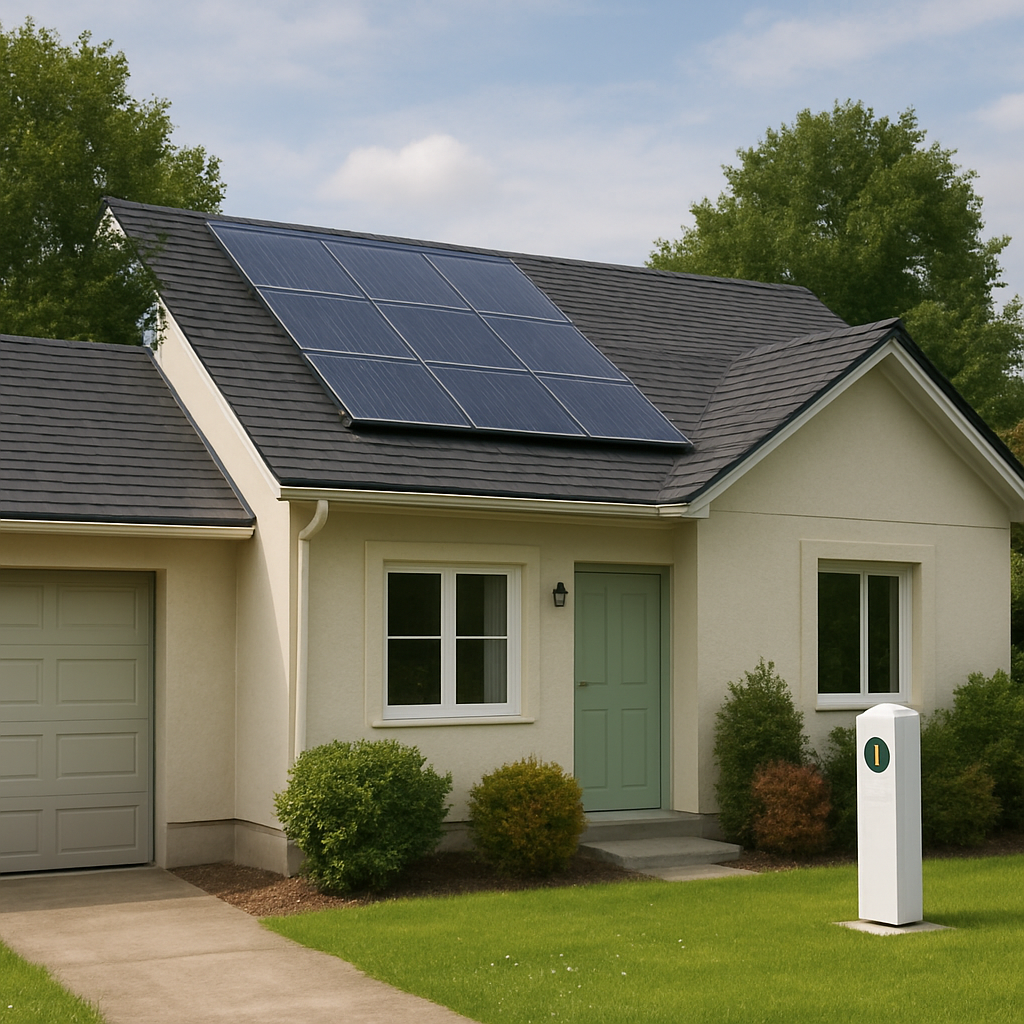 Energy-efficient home with new roof