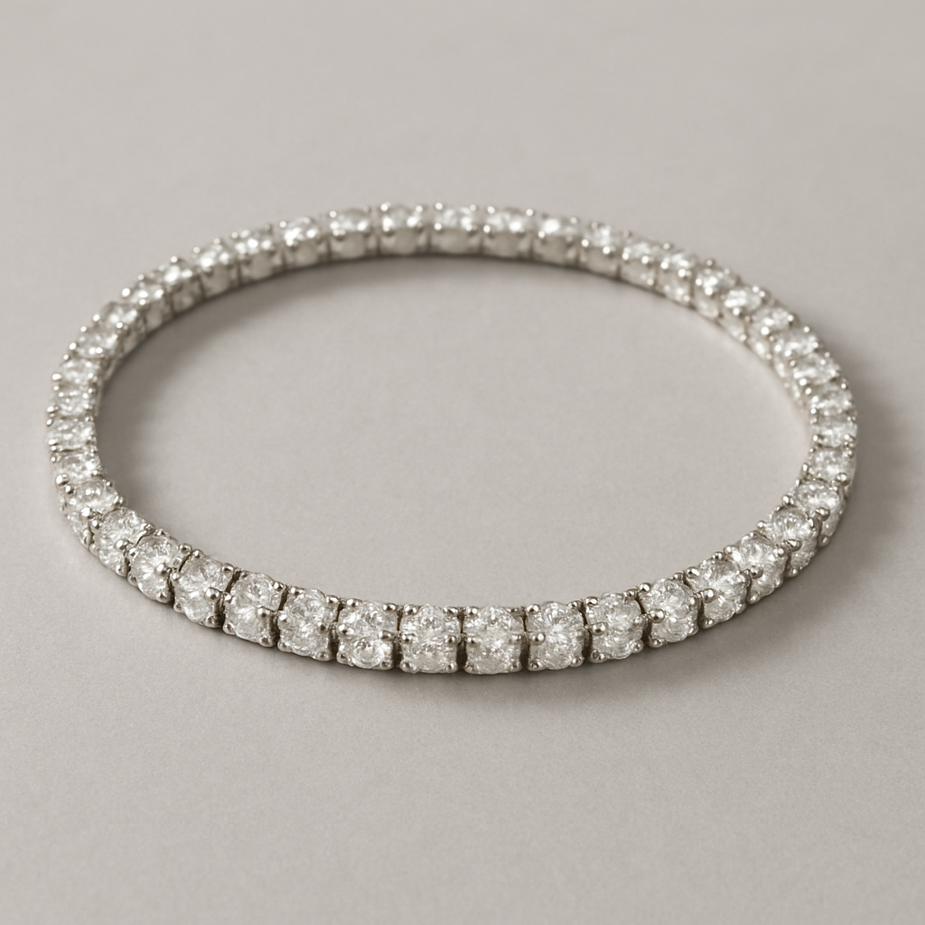 A classic diamond tennis bracelet