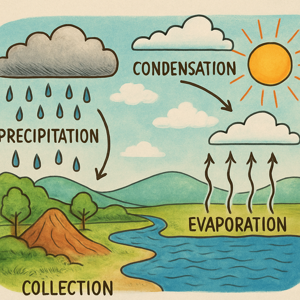 illustration of water cycle