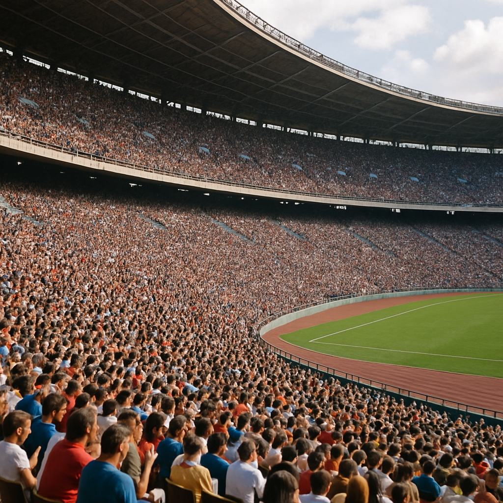 Stade rempli lors d'un événement sportif