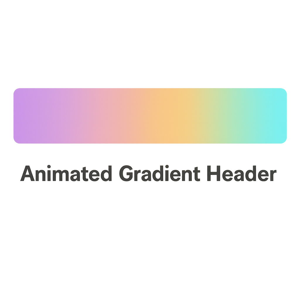 Animated gradient header example