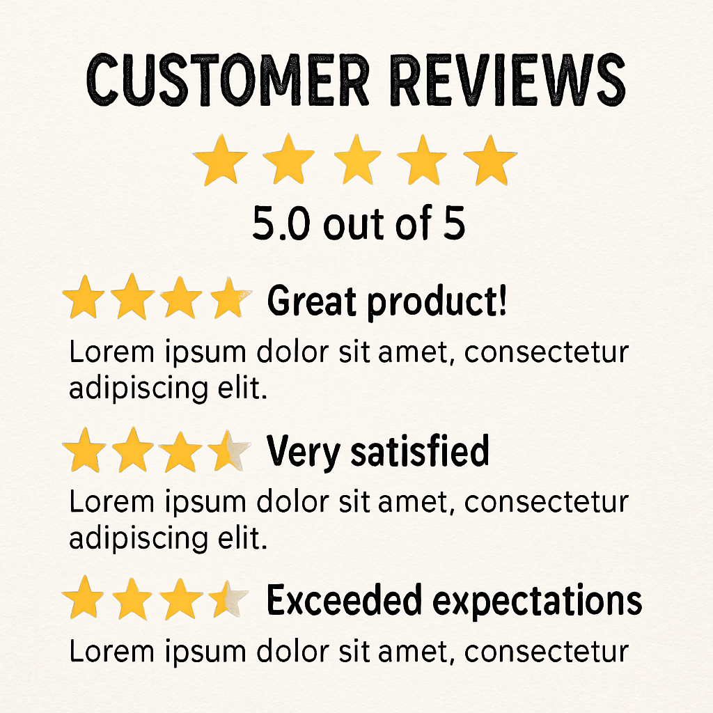Customer reviews and ratings