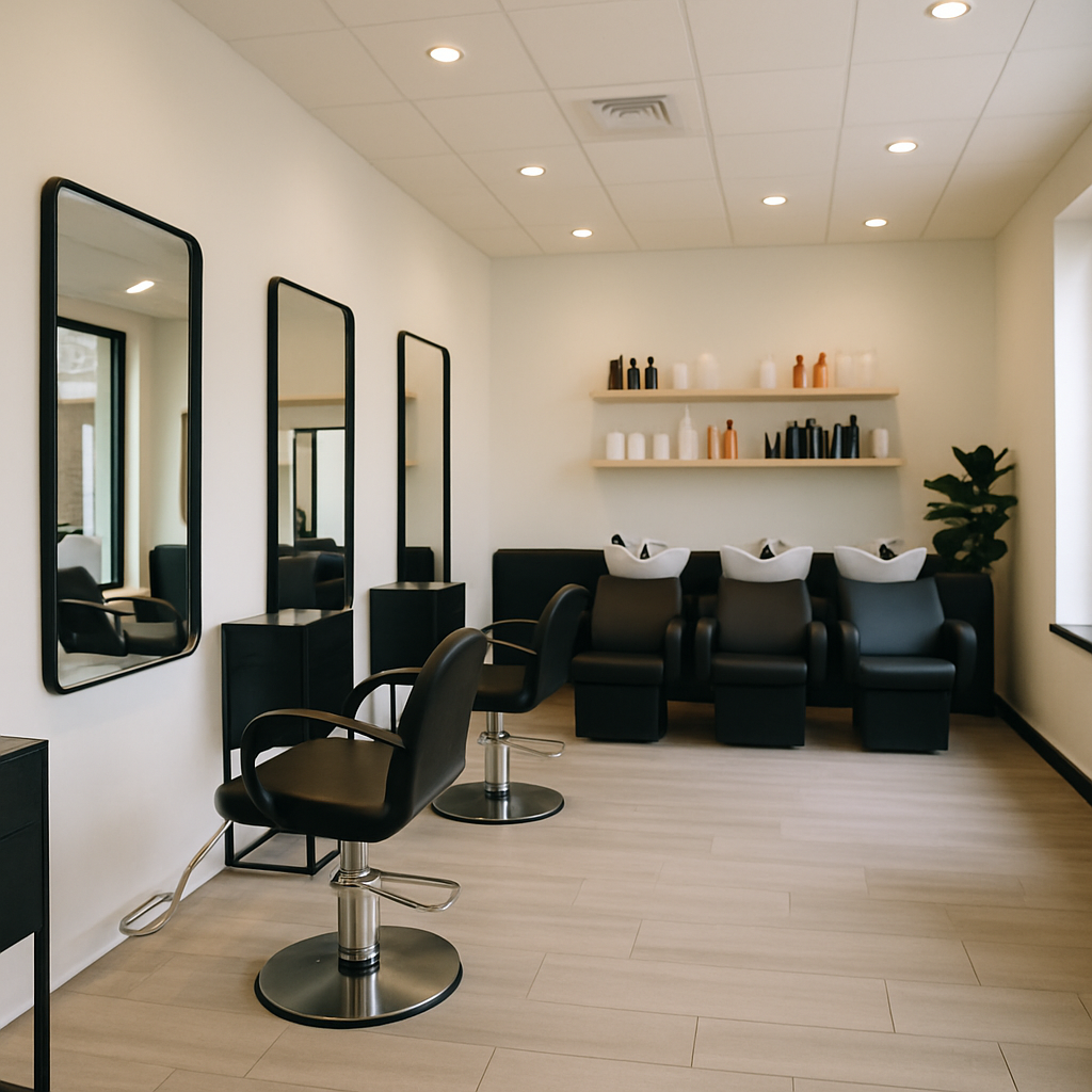 Modern hair salon interior