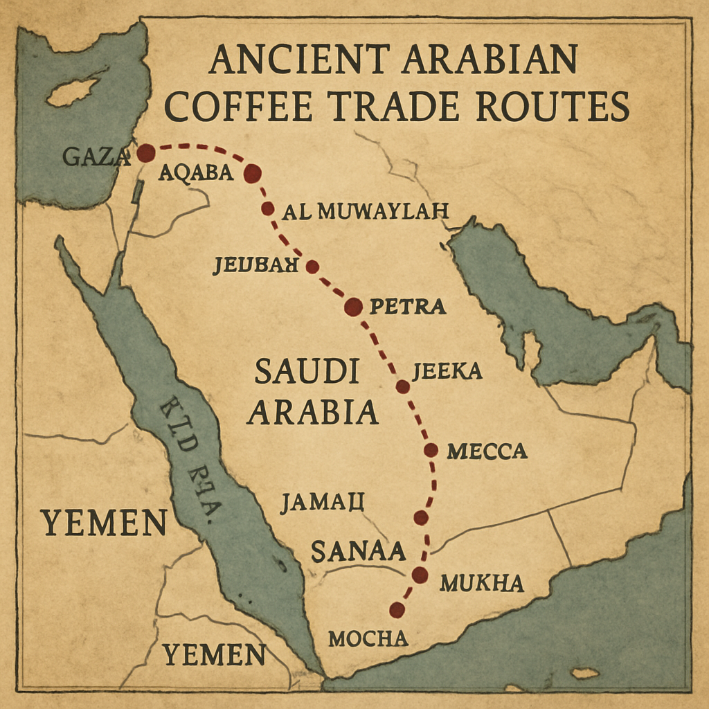 Ancient Arabian coffee trade routes