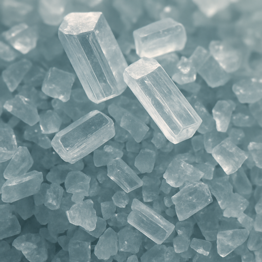 Crystals of potassium nitrate