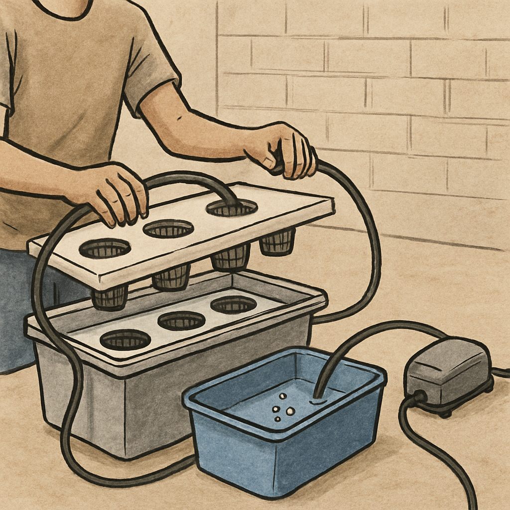 Setting up a hydroponic system