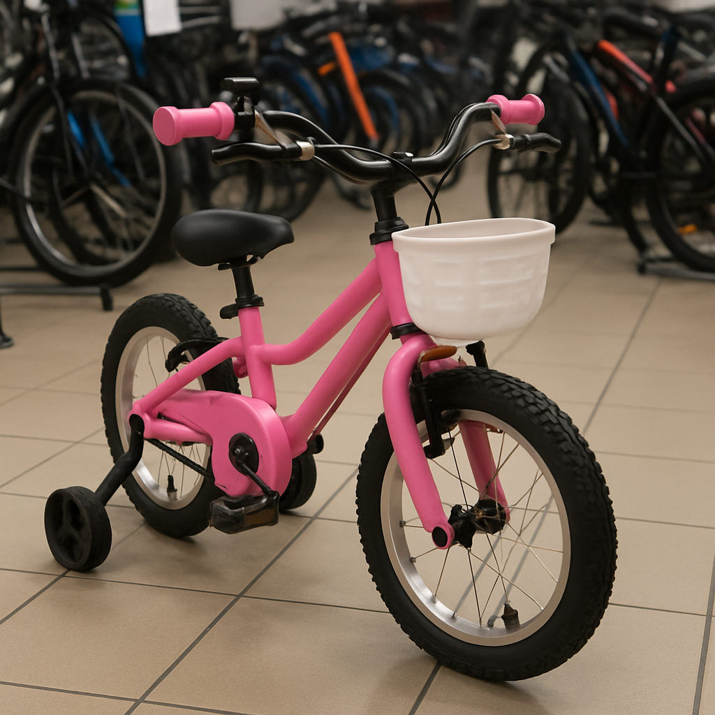 Kids bike in a store