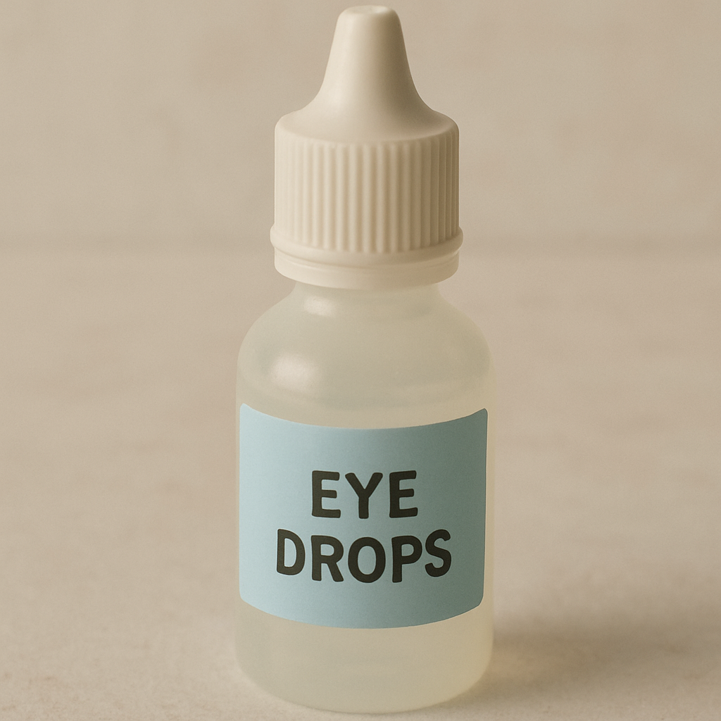 Eye drop bottle close-up