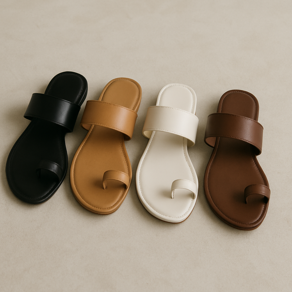 Toe loop sandals display