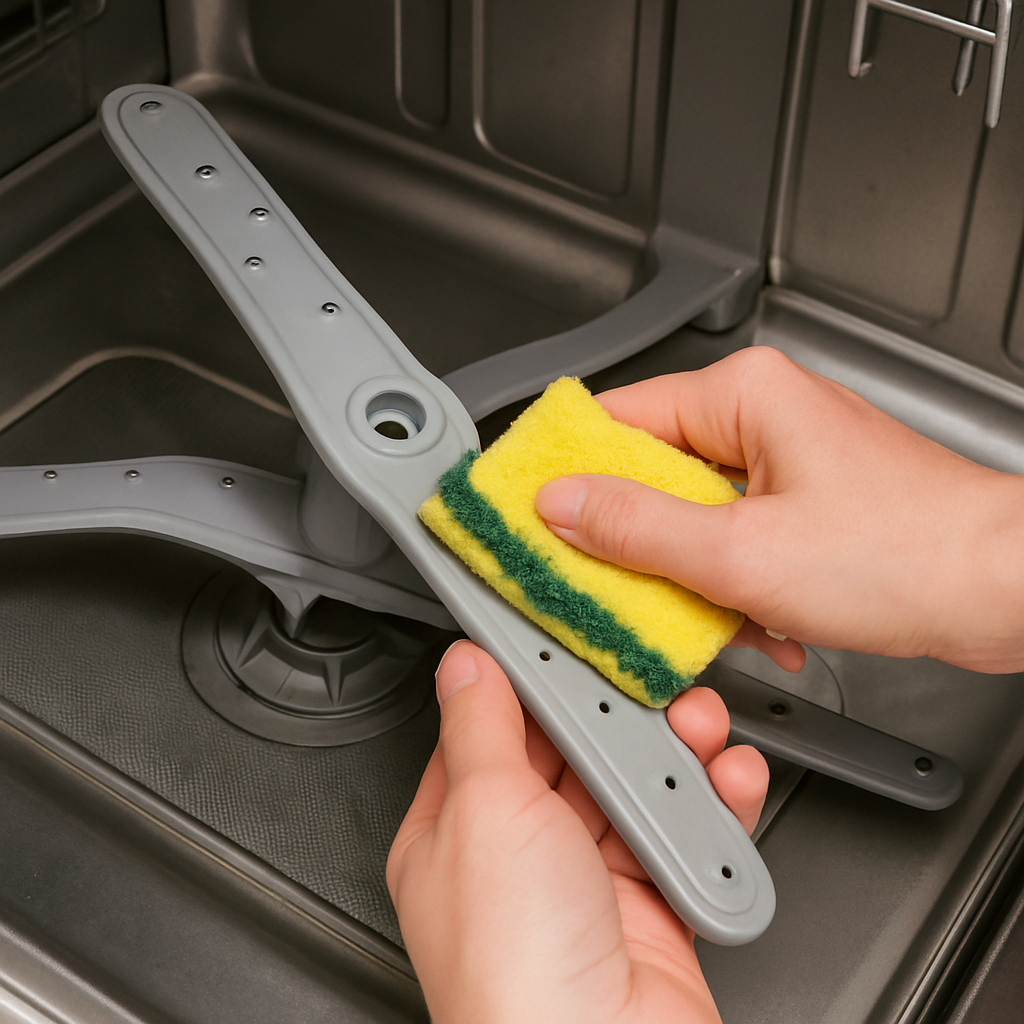 Schoonmaken sproeiarm