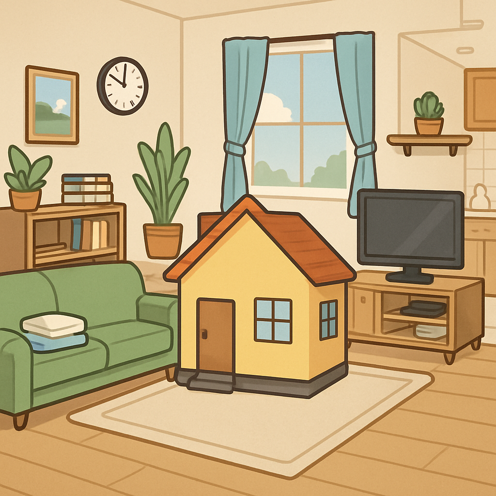 Illustration d'une maison propre et bien rangée