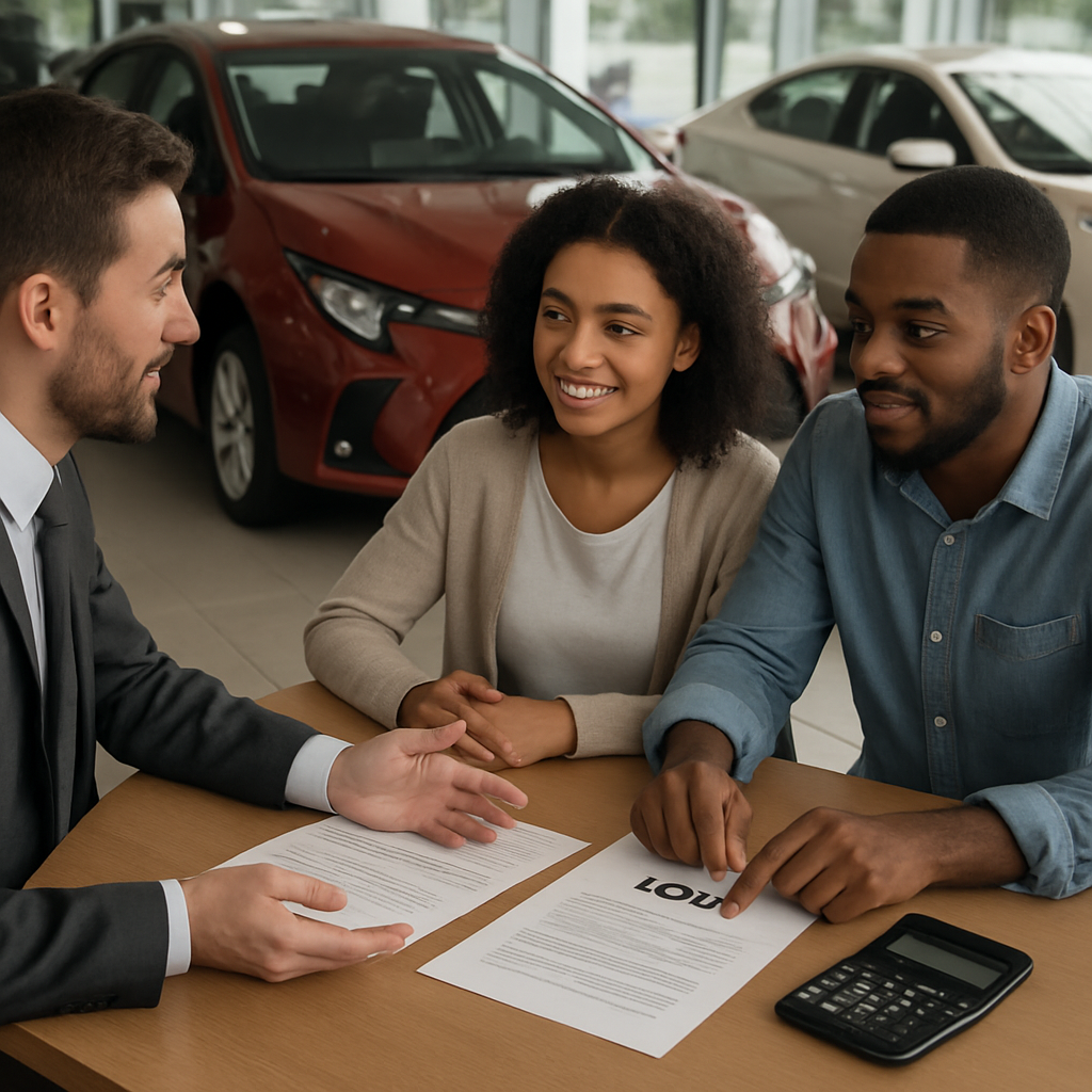 Car dealership and loan discussions
