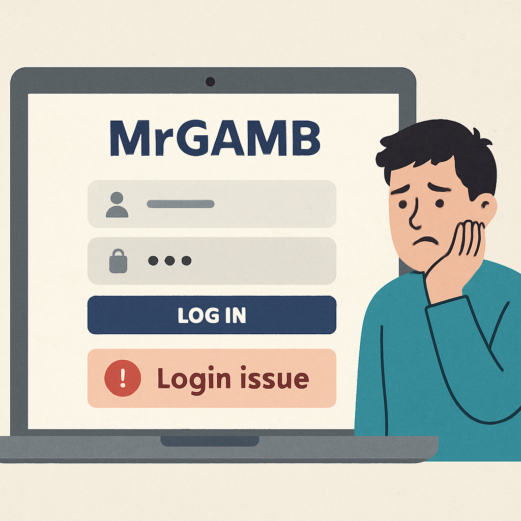 MrGamb ile oturum açma sorunlarıyla karşılaşan kullanıcı