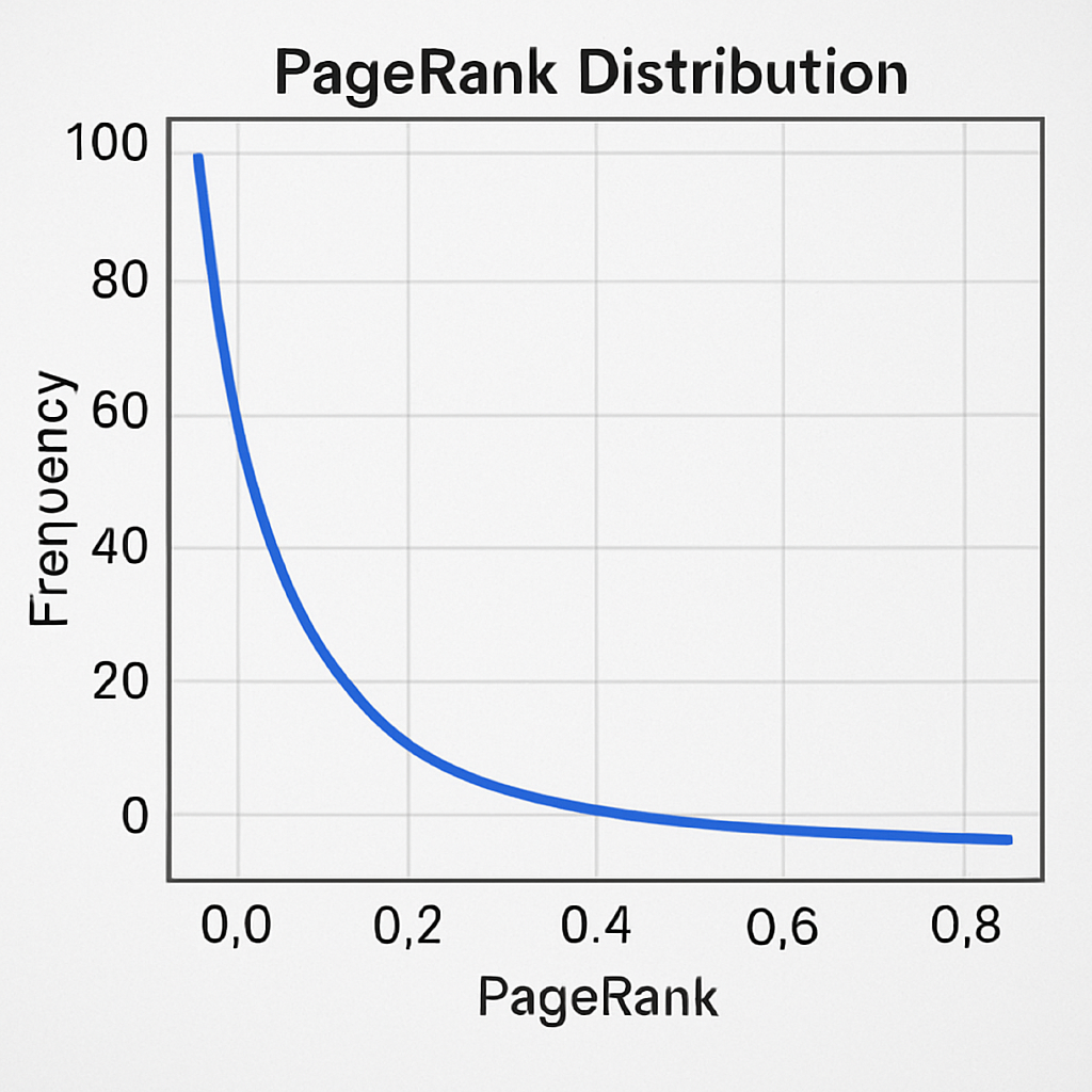 Graph showing PageRank distribution