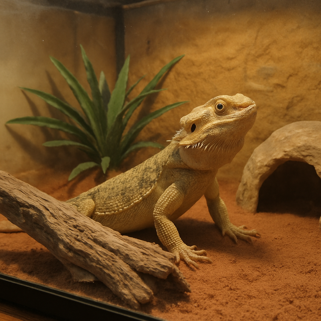 Reptile in a terrarium