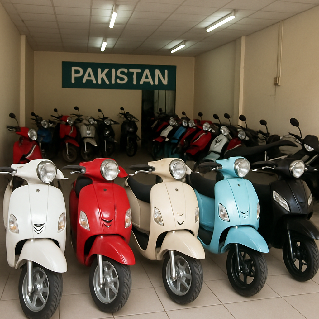 Scooter showroom in Pakistan
